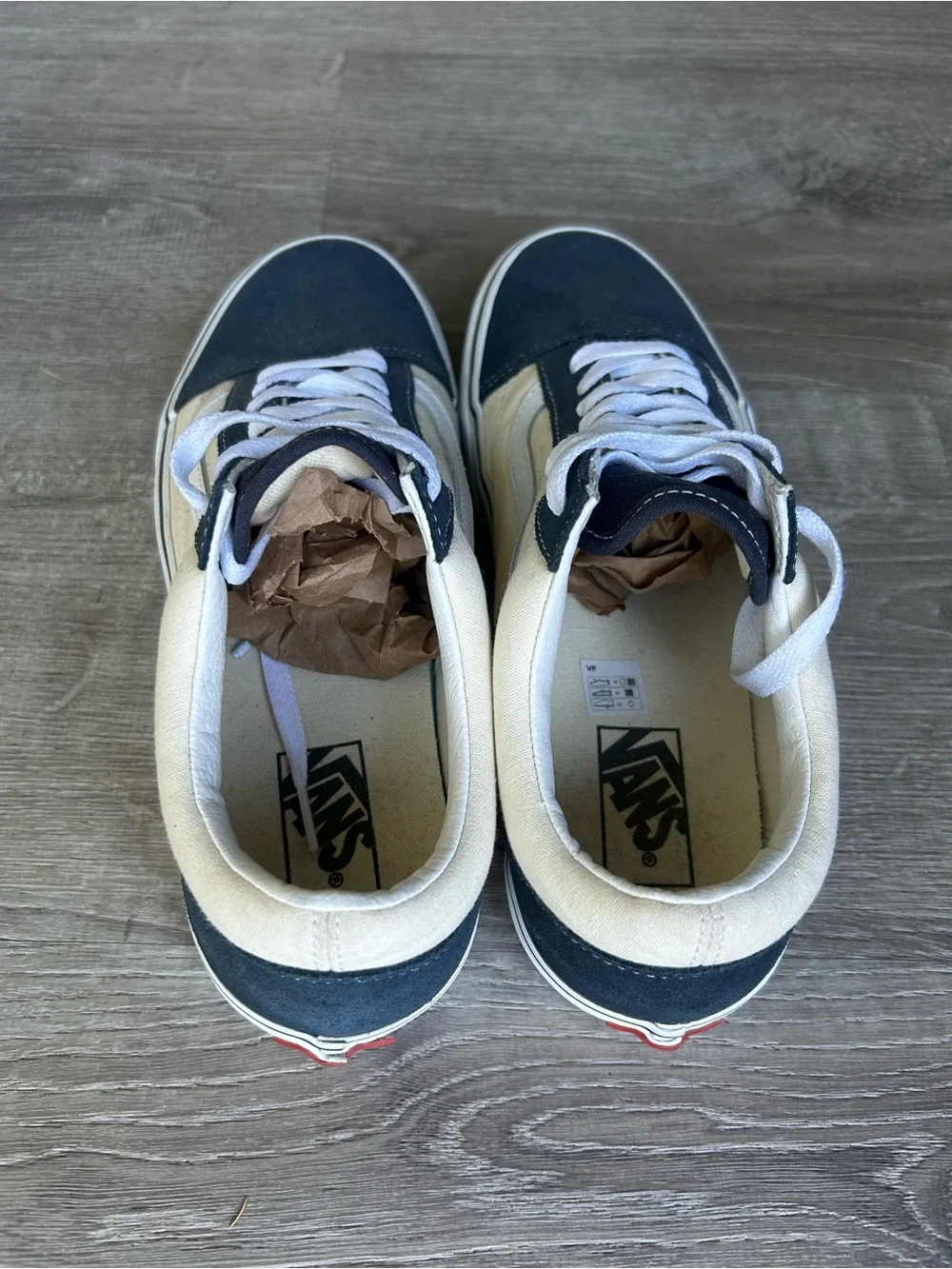 Vans Classic Low-Top Canvas Skate Sneakers - Navy and White
